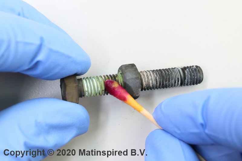 Chromate-test-on-bolt-and-nut Chromate-test-on-bolt-and-nut